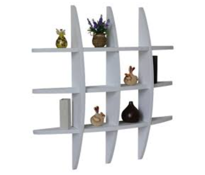 Wooden Globe Shelf Wall Cross Connection - White - Zoom Image 5