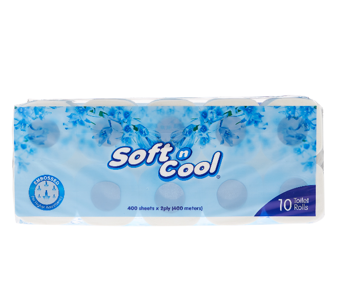 Hotpack SNCTR400 Soft N Cool 400 Sheets Pack Of 10 Rolls Toilet Rolls - Zoom Image 1