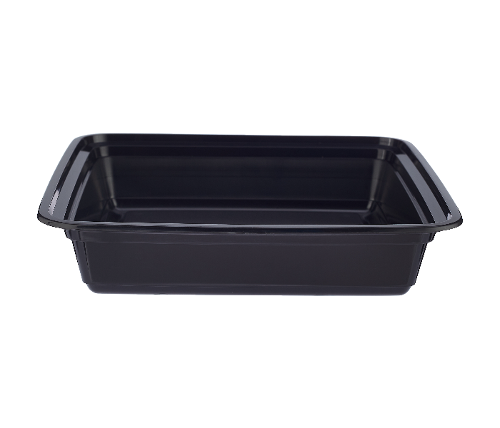 Hotpack HSMBBRE48 Set of 5 Pieces 48 Oz Black Base Rectangular Container With Lids - Zoom Image 5