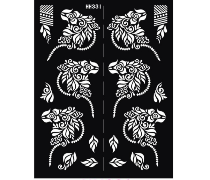 Tattoo Sticker HH331 Airbrush Glitter Henna Tattoo Stencil Art Sheet Kit - Zoom Image