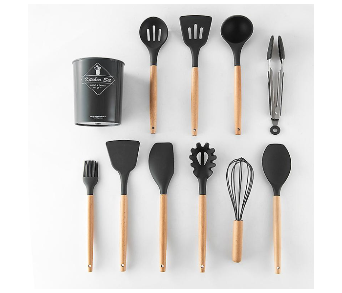 Set of 11Pieces Cooking Tools Kit - Grey - Zoom Image 2