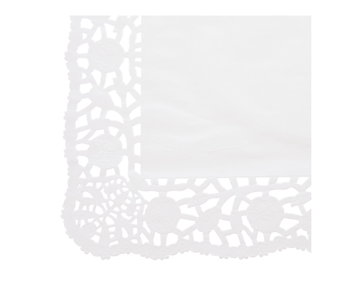 Hotpack RD1014 Set of 250Pieces 10 inch x 14.5 inch Rectangle Lace Paper Doilies - White - Zoom Image 3