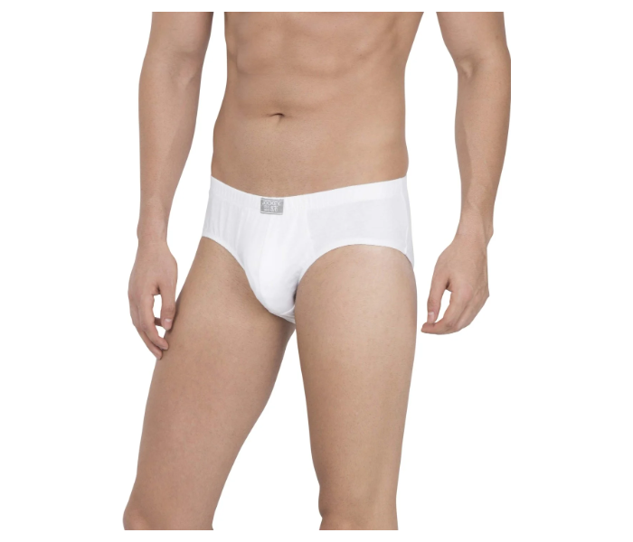 Jockey 8035 Pack of 3 Brief with Concealed Waistband for Men Medium - White - Zoom Image 2