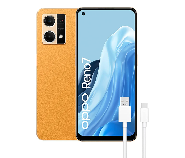 Oppo Reno 7 4G 8GB RAM 128GB ROM - Sunset Orange - Zoom Image 1