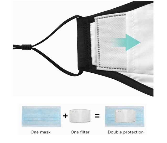 Five Layer Protection Mask Filter - White - Zoom Image 5