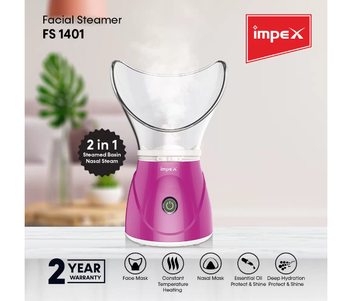 Impex FS 1401 Facial Steamer with Deep Hydration - Purple - Zoom Image 2