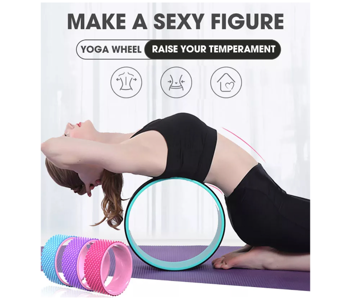 Upgraded 33cm 3D Massage Roller Yoga Wheel - Zoom Image 4