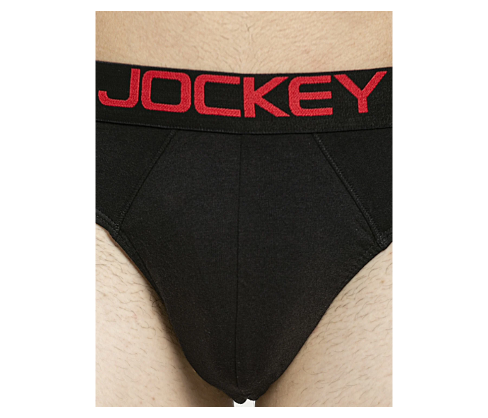 Jockey US07 Briefs with Exposed Waistband for Men XL - Black - Zoom Image 5