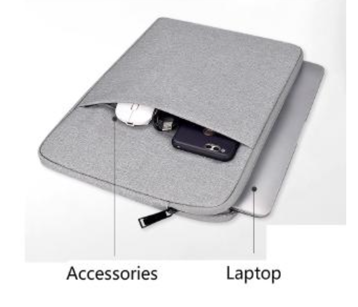 Lightweight 13.3 Inch Compatible Laptop Protective Pouch - Grey - Zoom Image 9