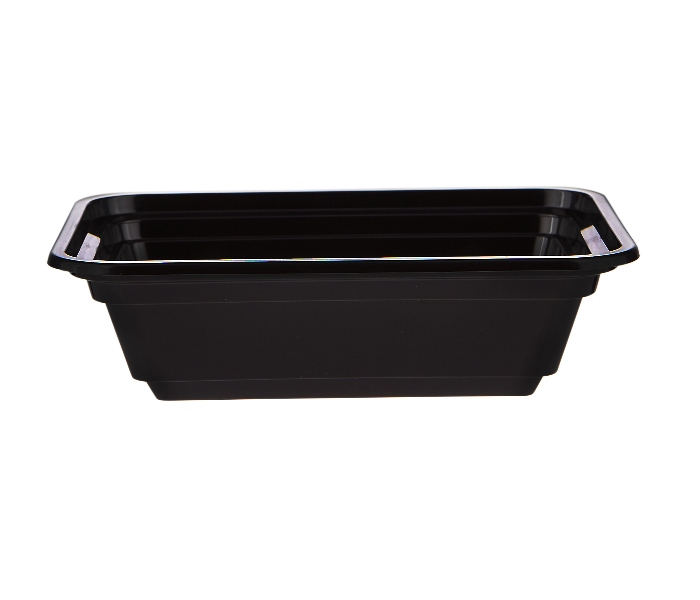 Hotpack HSMBBRE12 Set of 5 Pieces 12 Oz Black Base Rectangular Container With Lids - Zoom Image 5