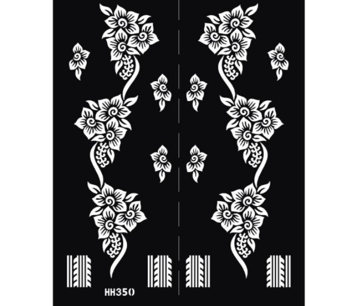 Tattoo Sticker HH350 Airbrush Glitter Henna Tattoo Stencil Art Sheet Kit - Zoom Image