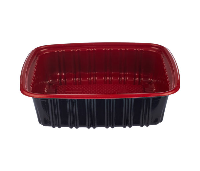 Hotpack HSMRB650 Set of 5 Pieces 650ml Red and Black Base Container With Lids - Zoom Image 5