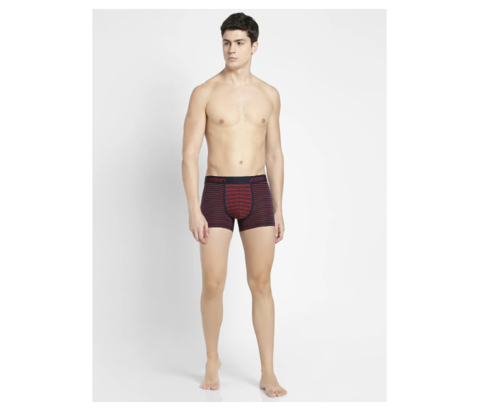 Jockey US68 Multi Colour Striped Trunks Underwear for Men Small - Maroon - Zoom Image 4