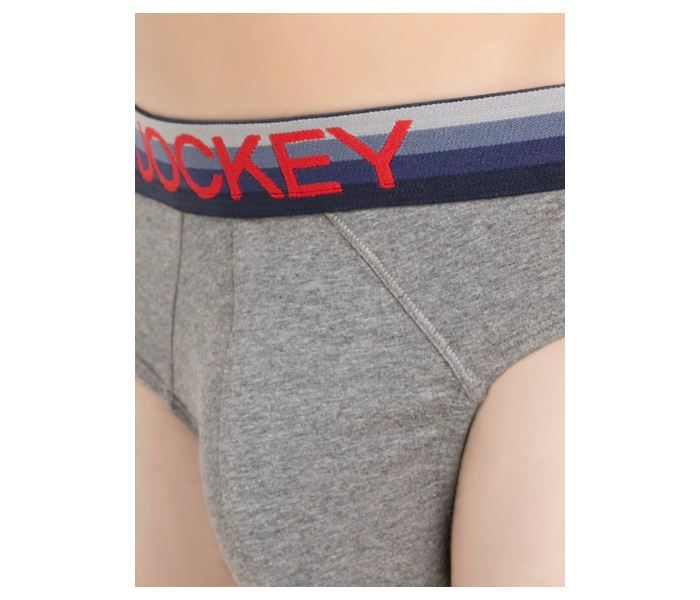 Jockey US07 Briefs with Exposed Waistband for Men Large - Grey - Zoom Image 5