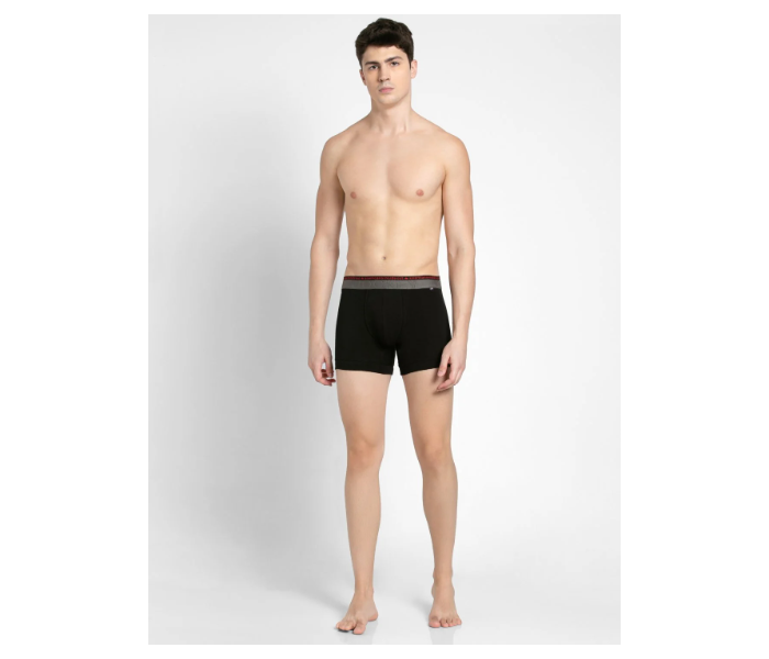 Jockey US60 Ultra-soft Mens Trunks with Double Layer Contoured Pouch Medium - Black - Zoom Image 4