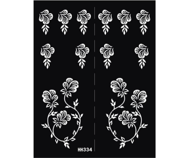 Tattoo Sticker HH334 Airbrush Glitter Henna Tattoo Stencil Art Sheet Kit - Zoom Image