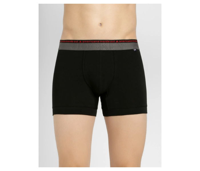 Jockey US60 Ultra-soft Mens Trunks with Double Layer Contoured Pouch XL - Black - Zoom Image 1