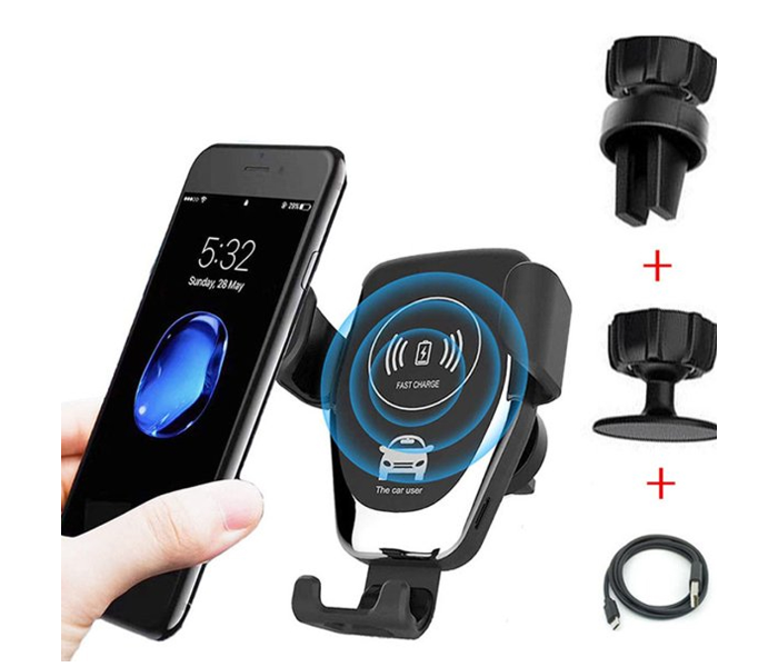 Wireless Gravity Car Charger - Black - Zoom Image 3