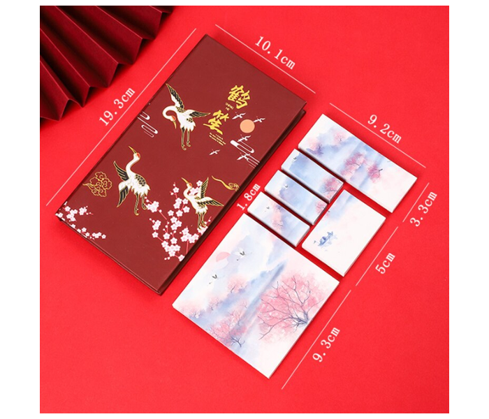 Chinese Style Boxed Hot Stamping Sticky Notes - Green - Zoom Image 3