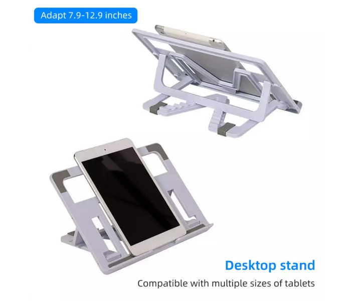 Adjustable Riser Cooling Bracket Foldable Portable Laptop Stand - Black - Zoom Image 5