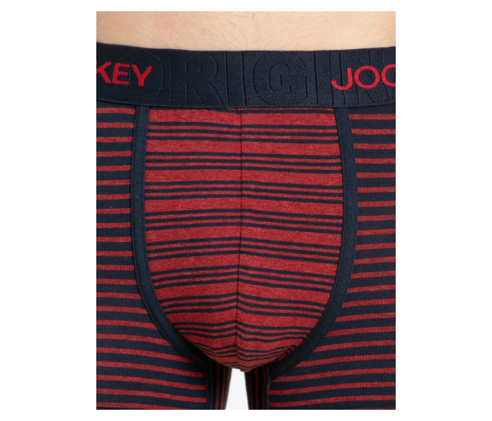 Jockey US68 Multi Colour Striped Trunks Underwear for Men XL - Maroon - Zoom Image 5