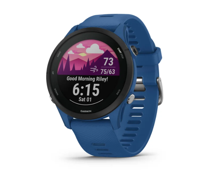 Garmin 010-02641-11 Forerunner 255 Basic GPS EU/PAC Smart Watch - Tidal Blue - Zoom Image 1