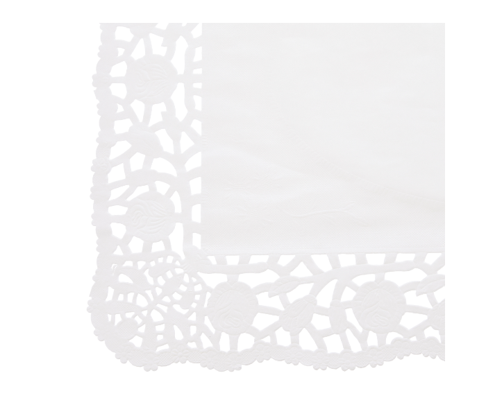 Hotpack RD812 Set of 250Pieces 8 inch x 12 inch Rectangle Lace Paper Doilies - White - Zoom Image 2