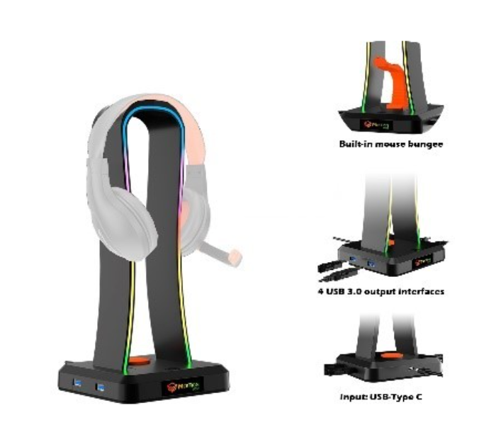 Meetion MGU002 Stand For Gaming Headset - Black - Zoom Image