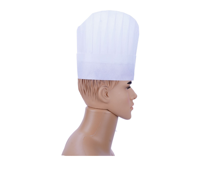 Hotpack NWCHEFHAT10 Set of 50 Pieces 10 Inch Non Woven Round Chef Hat - Zoom Image 2