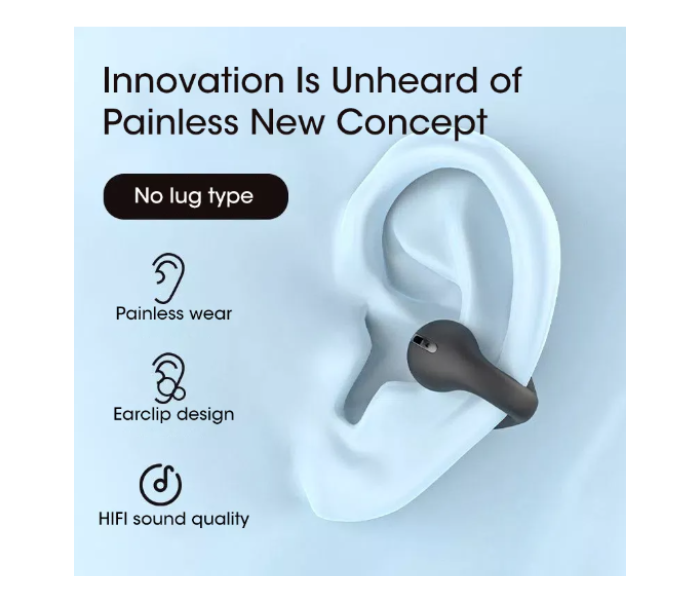 Ambie Sound Earcuffs 1:1 Ear Earring Wireless Bluetooth Earphones - Black