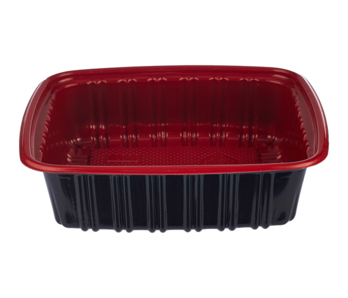 Hotpack HSMRB750 Set of 5 Pieces 750 ml Red and Black Base Container With Lids - Zoom Image 5