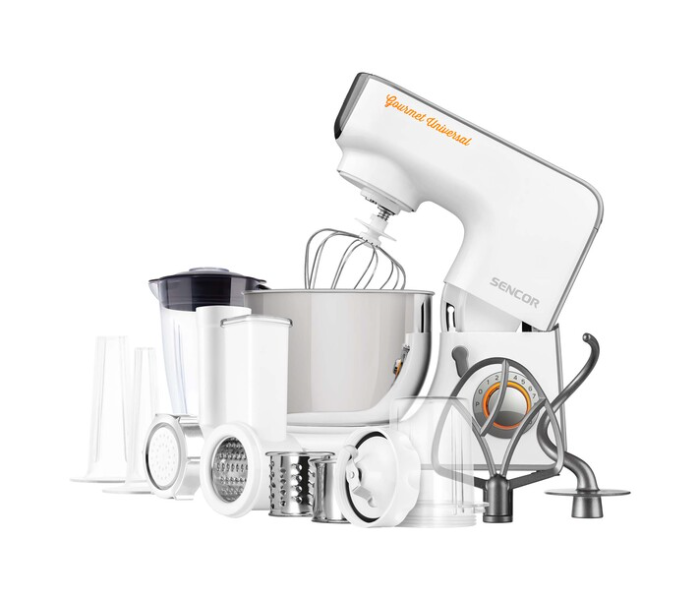 Sencor STM 3700WH-MEG2 5.5 Litre 1000 Watts Stainless Steel Stand Mixer - Silver - Zoom Image 2