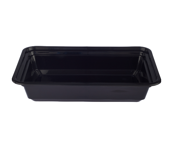 Hotpack HSMBBRE32 Set of 5 Pieces 32 Oz Black Base Rectangular Container With Lids - Zoom Image 5