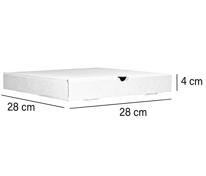 Hotpack HSMPB2828W Set of 5 Pieces Plain White Pizza Box - Zoom Image 3