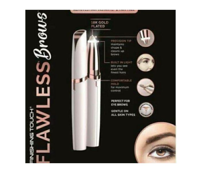 Finishing Touch Built In Light Eyebrow Shaver - Rose Gold - Zoom Image 3