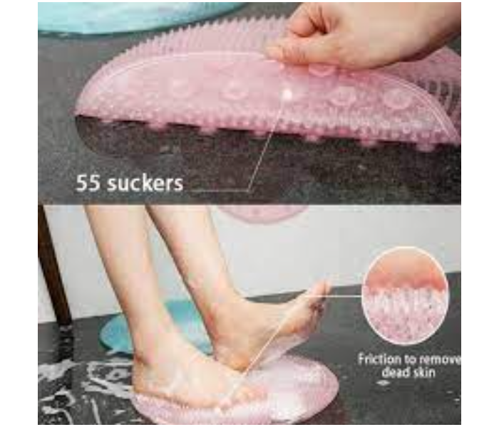 Generic Foot Massage Shower Bathing Mat Silicone 55 Suction Cups Cleaning Massage Pad - Assorted Color-B - Zoom Image