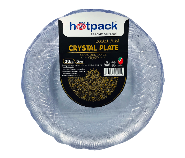 Hotpack HSMCP30 Set of 5 Pieces 30 cm Crystal Plate - Zoom Image