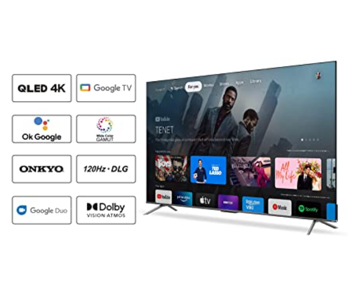 TCL 55C635 55 Inches 4K Ultra HD Smart QLED Google TV - Black - Zoom Image 2