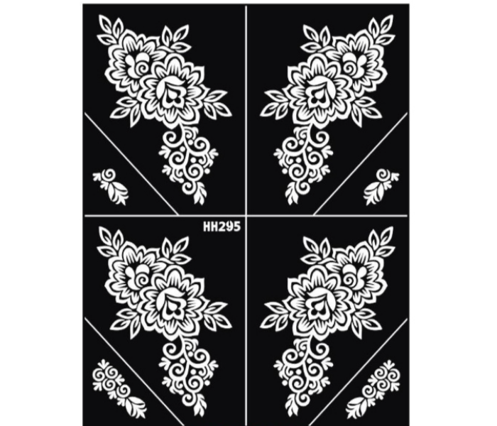 Tattoo Sticker HH295 Airbrush Glitter Henna Tattoo Stencil Art Sheet Kit - Zoom Image