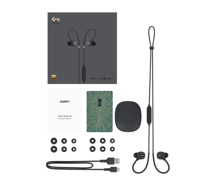 Aukey EP-B80 Hybrid Dual-Driver Wireless Bluetooth Earbuds - Grey - Zoom Image 3