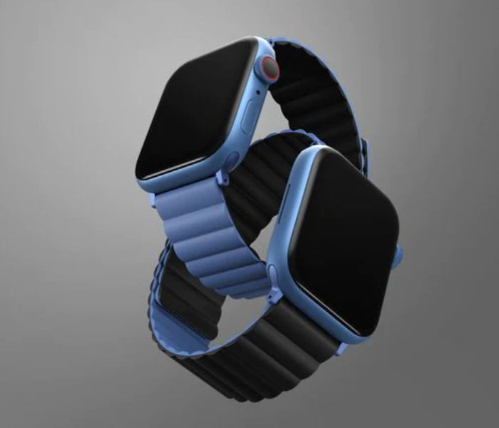 Uniq Revix Reversible Magnetic 41 40 or 38mm Apple Watch Strap - Blue and Black - Zoom Image