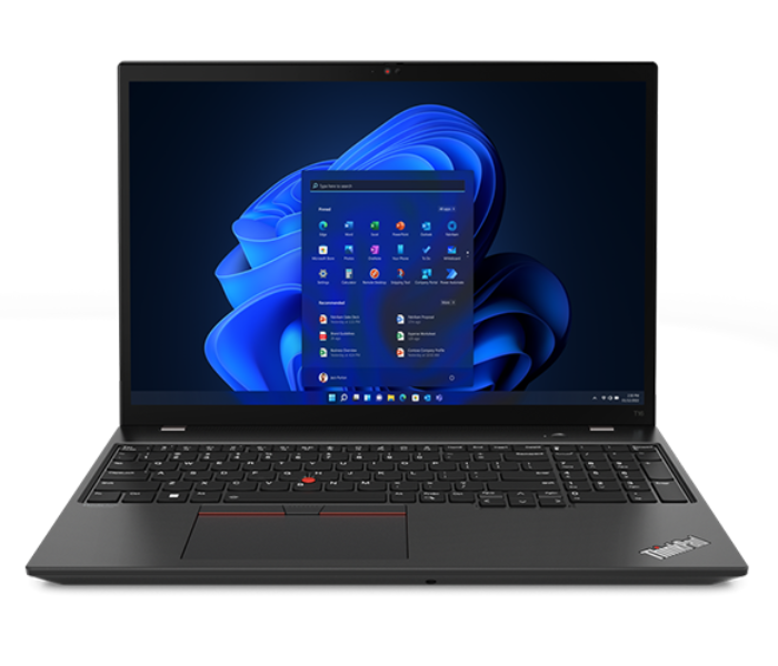 Lenovo 21BV0041GR ThinkPad T16 Gen 1 16 Inch WUXGA Intel Core i7-1260 Processor 8GB RAM 512GB SSD Windows 11 Pro - Black - Zoom Image 1