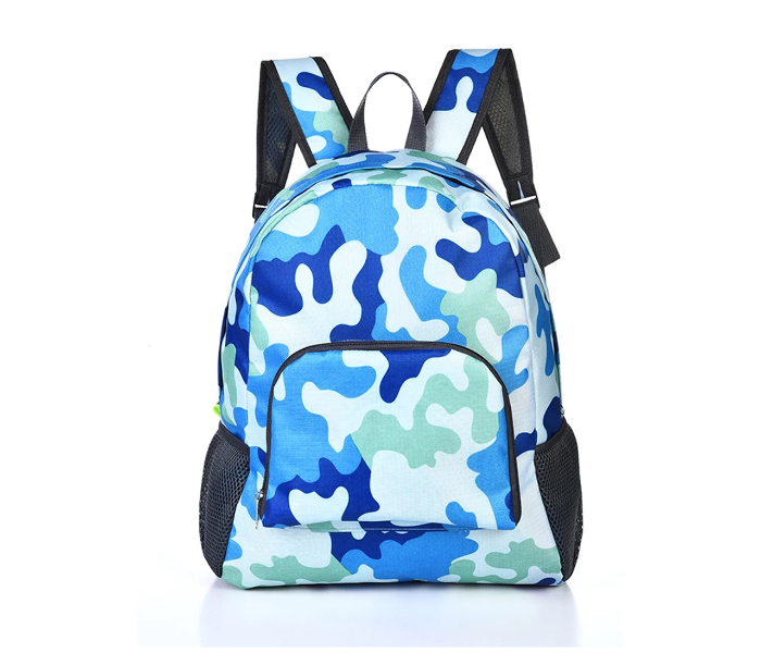 Korean Detachable Double Shoulder Full Length Backpack - Camouflage Blue - Zoom Image 1