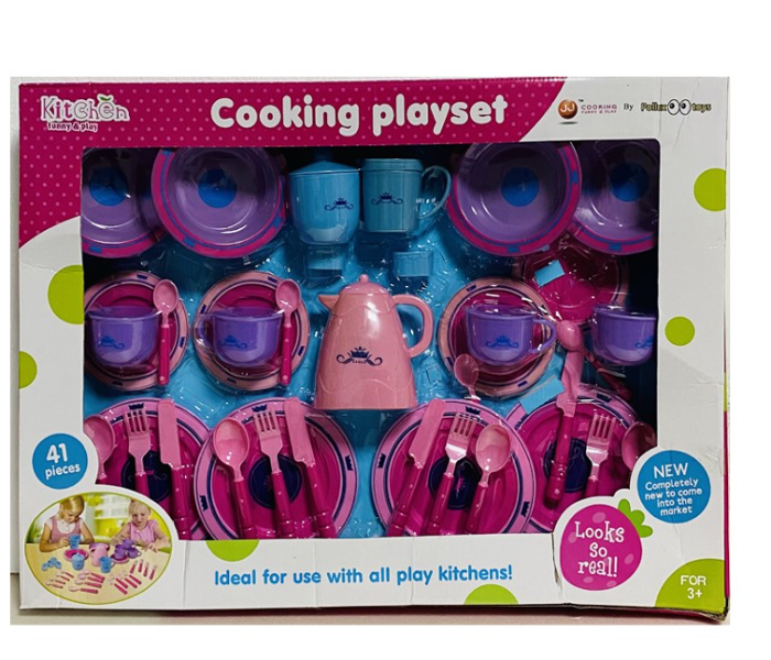 Set of 41 Pieces Cooking Play Set Tableware for Kids - Zoom Image