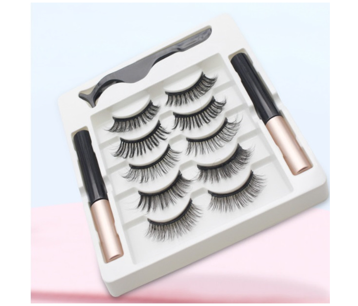 Set of 5 Pairs Magnetic False Eyelashes - Zoom Image 3