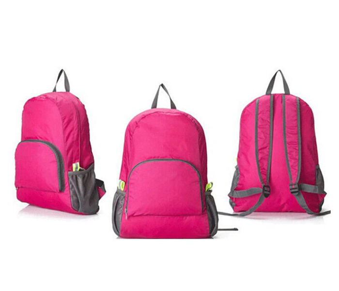 Korean Detachable Double Shoulder Full Length Backpack - Rose Red - Zoom Image 1