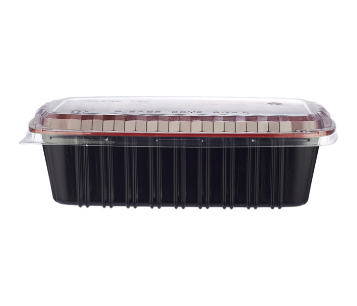 Hotpack HSMRB1000 Set of 5 Pieces 1000 ml Red and Black Base Container With Lids - Zoom Image 3