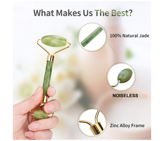 Zinc Alloy Frame Noisless Jade Roller for Facial Massage - Zoom Image 5