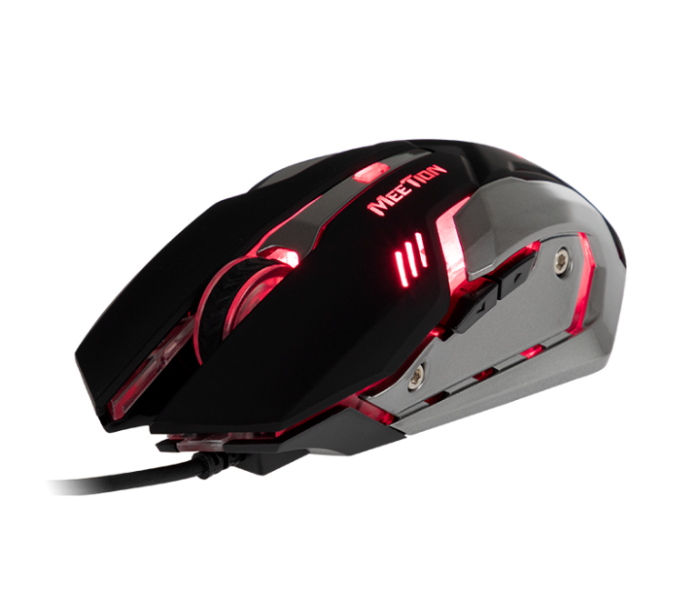 Meetion MGM915 USB Corded Backlit Gaming Mouse - Black - Zoom Image 2