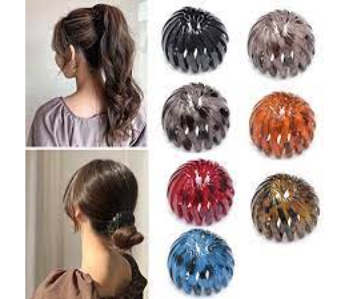 Set of 7 Velvet Bird Nest Shaped Hair Clips - Zoom Image 2